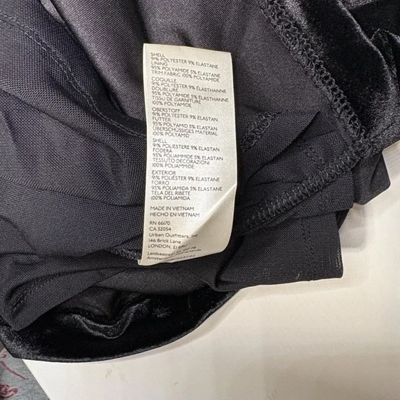 Free People midnight hour Black Velvet with Lace mini dress NWT - Picture 6 of 10